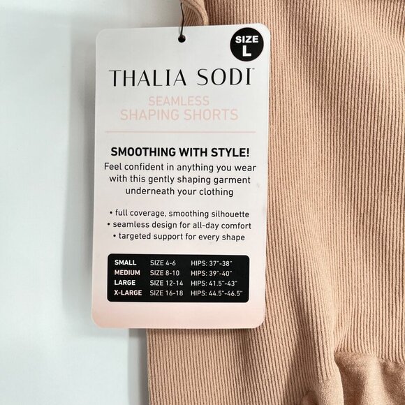 Thalia Sodi Seamless Shaping Shorts Firm Control Shapewear With Lace Trim L‎ - Picture 4 of 7